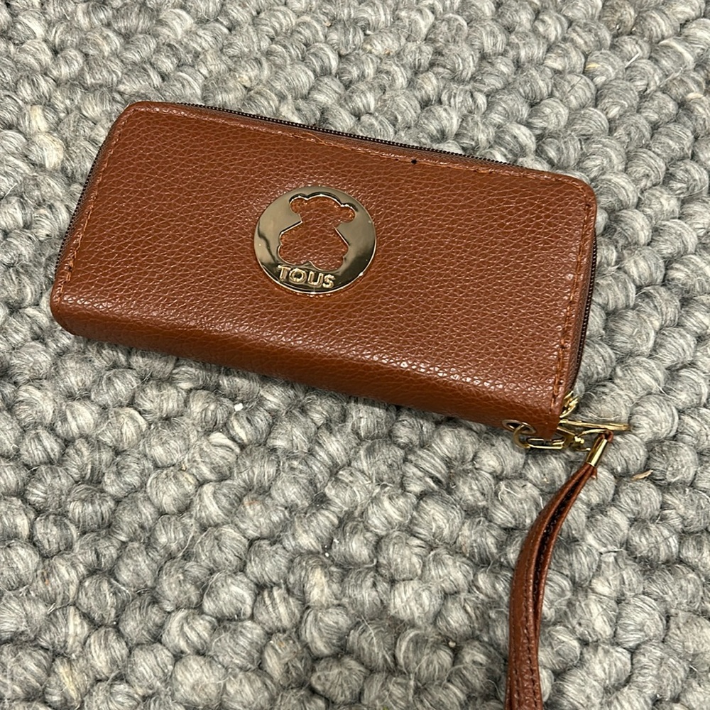 Tous‎ Brown Leather Long Wallet